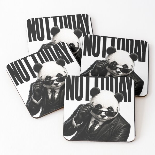 Item preview, Not Today Panda Shirt White – Funny Panda Meme Design designed and sold by PandaModeLab.