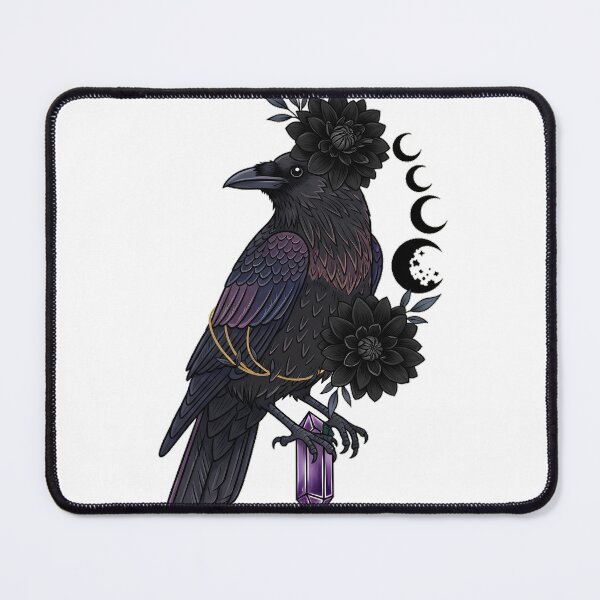 Item preview, Crow Black Dahlia Moon Wreath Gift designed and sold by IllumeInk.
