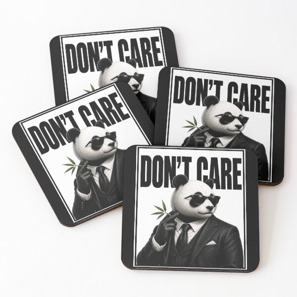 Item preview, Don’t Care Panda Shirt White – Funny Cool Panda Meme designed and sold by PandaModeLab.