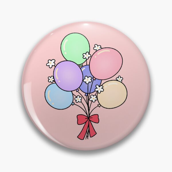 Item preview, Aesthetic Pastel Balloon Bouquet with Daisies Illustration designed and sold by ubborn.