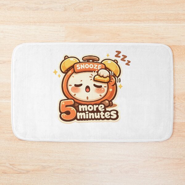 Item preview, "5 More Minutes" | Funny Alarm Clock & Sleeping Struggle Art designed and sold by Naviora.