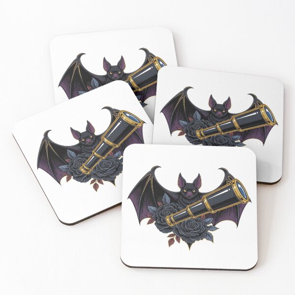 Item preview, Velvet Ribbon Bat Obsidian Telescope Gift designed and sold by IllumeInk.