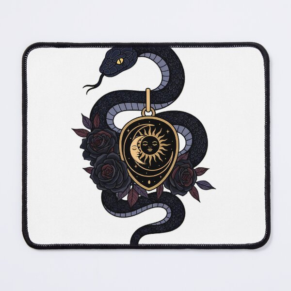 Item preview, Velvet Ribbon Serpent Dark Sun and Moon Locket Gift designed and sold by IllumeInk.