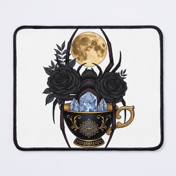 Item preview, Velvet Ribbon Spider Crystal Moon Teacup Gift designed and sold by IllumeInk.