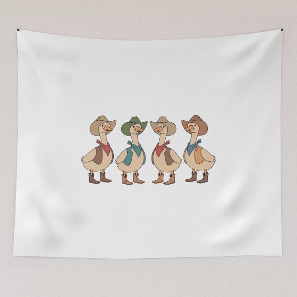 Item preview, The Honky Tonk Goose Quartet Art - Funny Cowboy Geese in Boots & Hats Design designed and sold by Picasfarmer.