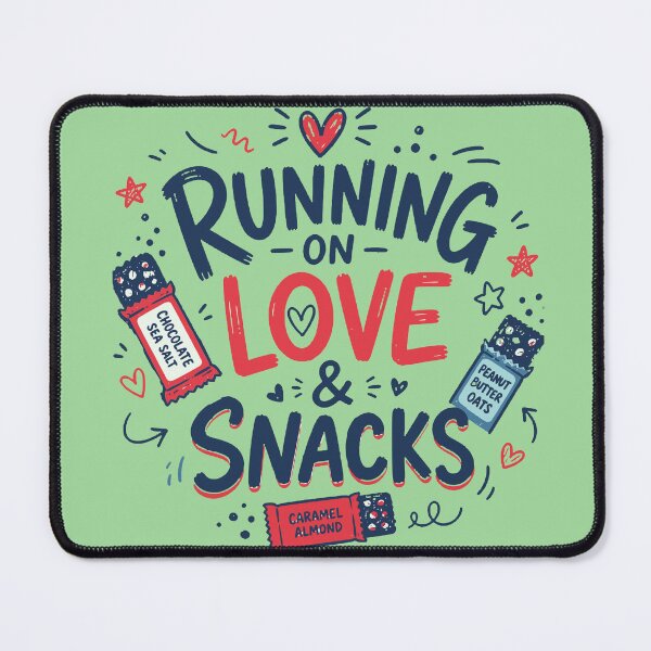 Item preview, Running on Love & Snacks – Funny Mom Life Design designed and sold by Adela80.
