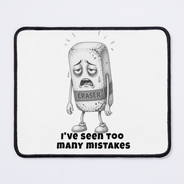 Item preview, I've Seen Too Many Mistakes -Funny Eraser Design designed and sold by ByAnad.