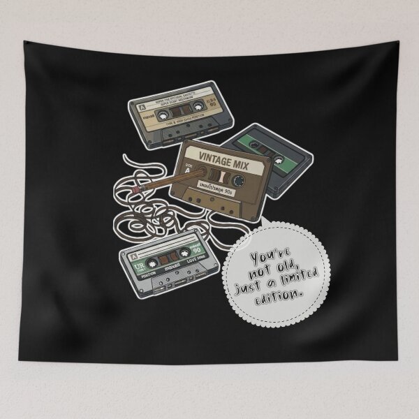 Item preview, Vintage Mix Cassette Tape 90s Retro | Just a Limited Edition Quote designed and sold by StudioNoRule.