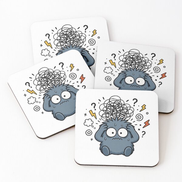 Item preview, Cute Overwhelmed Anxiety Monster designed and sold by ZetaDream.