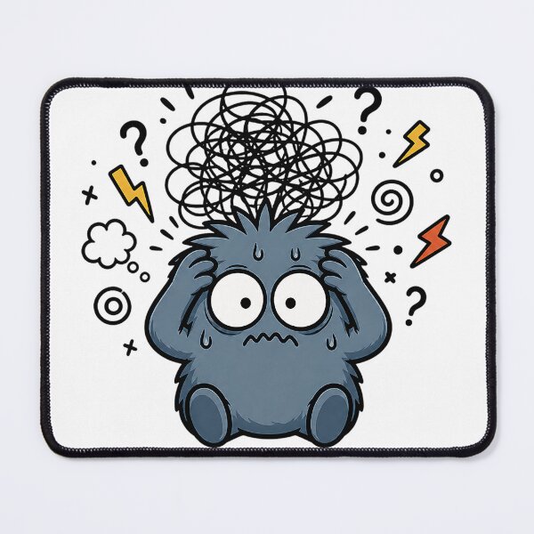 Item preview, Cute Overwhelmed Anxiety Monster designed and sold by ZetaDream.