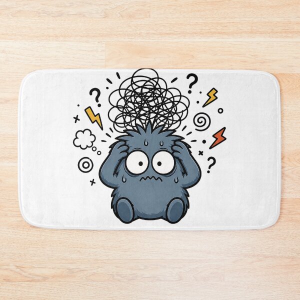 Item preview, Cute Overwhelmed Anxiety Monster designed and sold by ZetaDream.