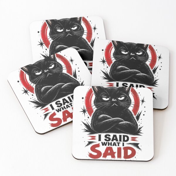 Item preview, I Said What I Said Cat – Savage Black Cat Streetwear Graphic T-Shirt designed and sold by IconicDesignsXd.