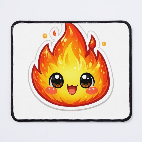 Item preview, Cute Kawaii Fire Flame Character Sticker designed and sold by ClickToSticker.