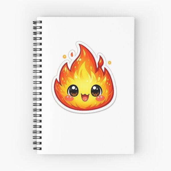Item preview, Cute Kawaii Fire Flame Character Sticker designed and sold by ClickToSticker.