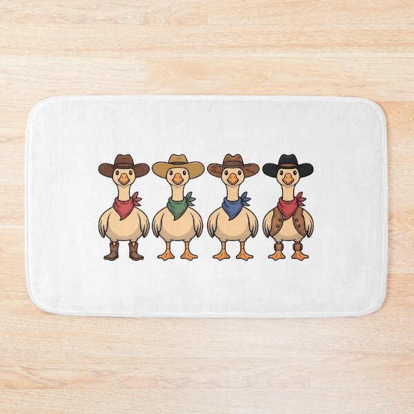 Item preview, Western Cowboy Goose Posse Illustration - Retro American Frontier Geese Merchandise designed and sold by Picasfarmer.
