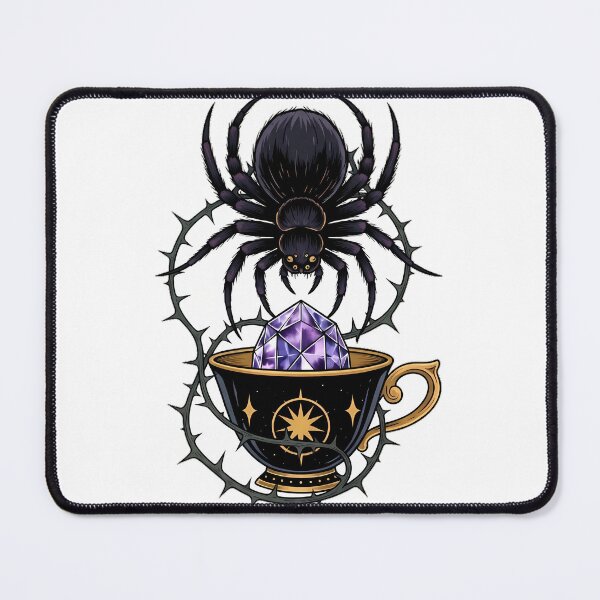 Item preview, Spider Thorn Vine Crystal Moon Teacup Gift designed and sold by IllumeInk.