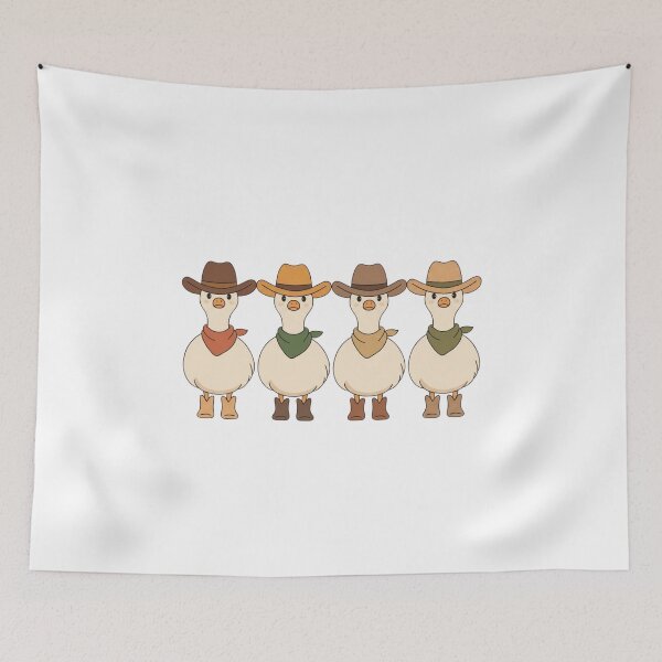 Item preview, Minimalist Western Geese Squad Art - Giddy Up Goose Cowboy Parody Design designed and sold by Picasfarmer.
