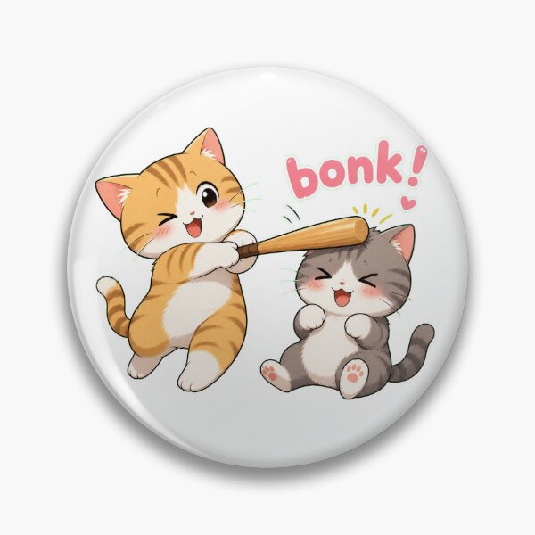 Item preview, Bonk! - Two cats playing with a baseball bat designed and sold by Unpredictable Fat Cat.