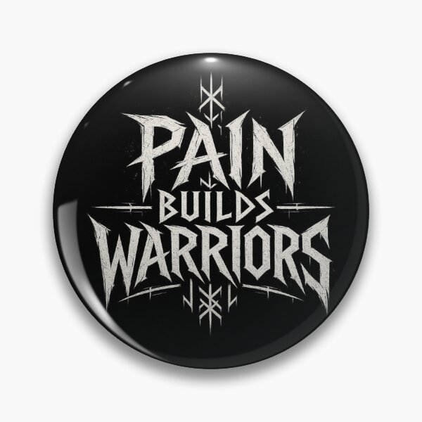 Item preview, Pain Builds Warriors – Motivational Warrior Typography Design designed and sold by MarketWolf.
