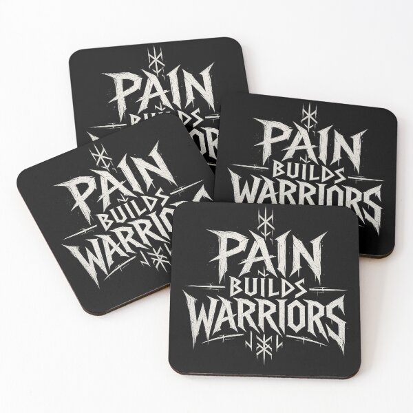 Item preview, Pain Builds Warriors – Motivational Warrior Typography Design designed and sold by MarketWolf.