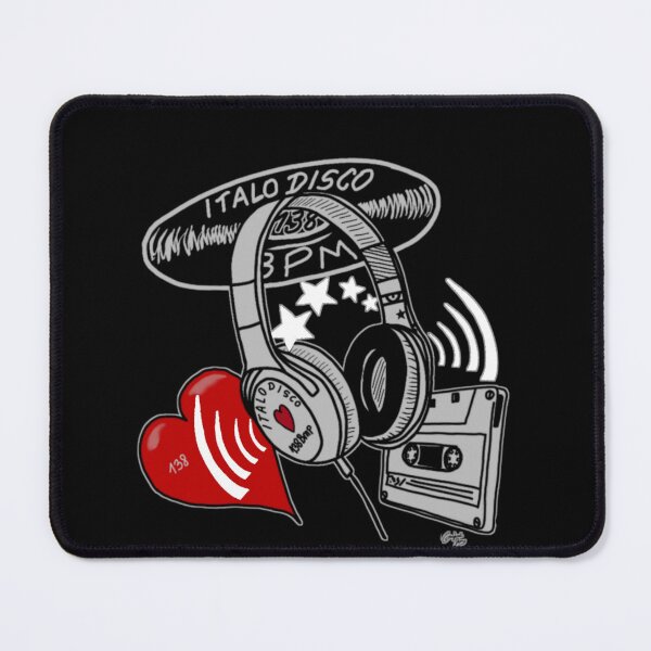 Item preview, 38 BPM Italo Disco Vinyl - Hand-Drawn Art Black designed and sold by Graphroad.