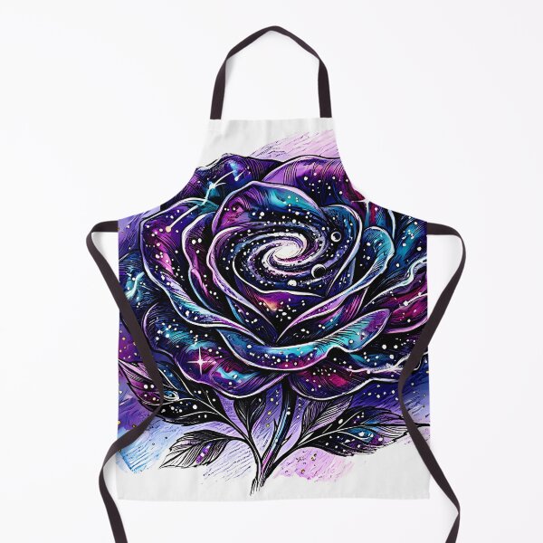 Item preview, Celestial Galaxy Rose Spiral Nebula Fantasy Flower Watercolor & Colored Pencil Illustration designed and sold by meesub.