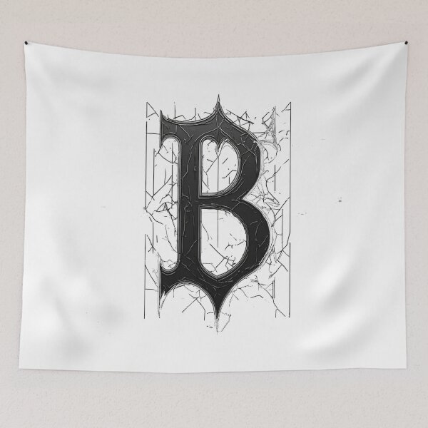 Item preview, Edgy Sharp Initial B Fragmented Art designed and sold by Digital Design Art.