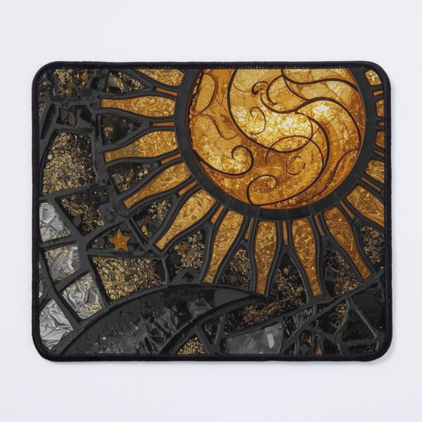 Item preview, Copy of Sun and Moon in black celestial mosaic designed and sold by BriSher.