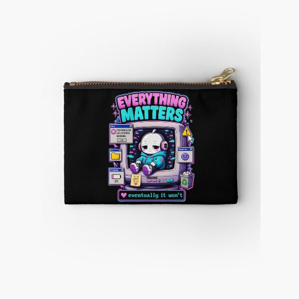 Item preview, Everything Matters Eventually It Won’t Retro Aesthetic – Dark Humor Kawaii Robot 90s Tech Glitch Design designed and sold by Rude Bot.