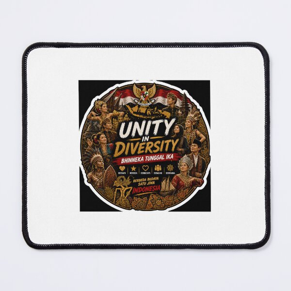 Item preview, Unity in Diversity – Bhinneka Tunggal Ika | Indonesian Culture & Pride Sticker designed and sold by Wander Pop Studio.