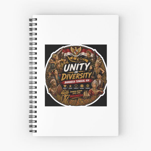 Item preview, Unity in Diversity – Bhinneka Tunggal Ika | Indonesian Culture & Pride Sticker designed and sold by Wander Pop Studio.