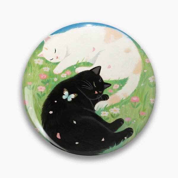 Item preview, Black cat and white cat designed and sold by xianxiu-ling.