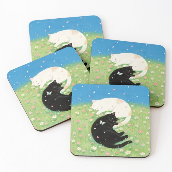 Item preview, Black cat and white cat designed and sold by xianxiu-ling.