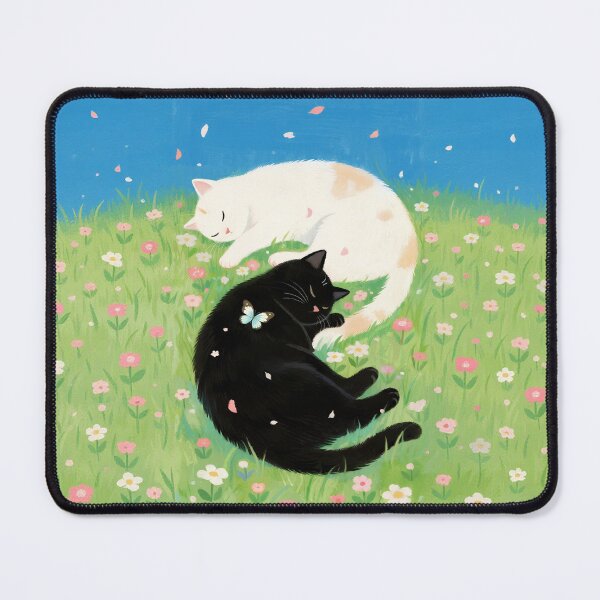 Item preview, Black cat and white cat designed and sold by xianxiu-ling.
