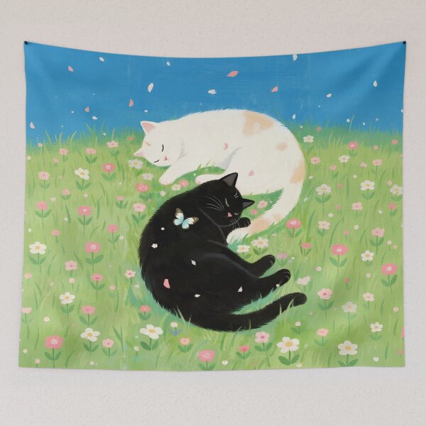 Item preview, Black cat and white cat designed and sold by xianxiu-ling.
