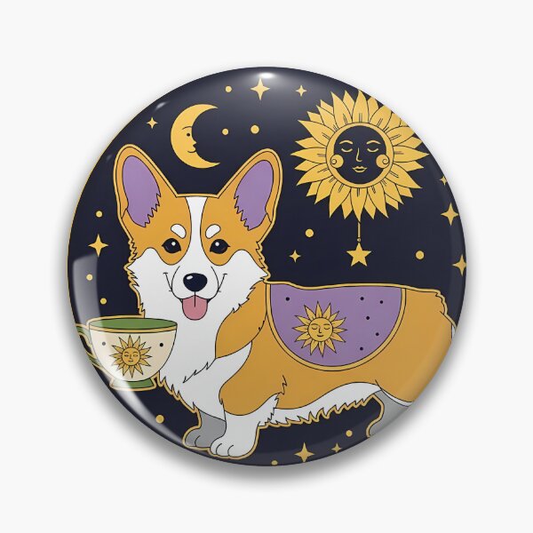 Item preview, Star Charm Corgi Sun and Moon Teacup Gift designed and sold by pumsquare.
