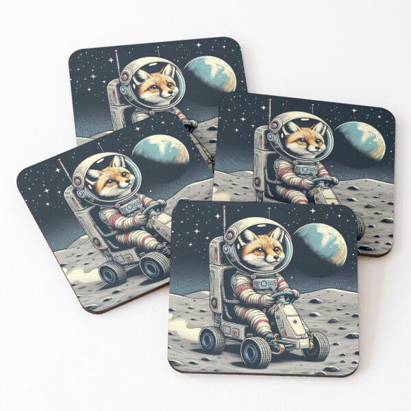 Item preview, Astronaut Fennec Fox – Lunar Rover Adventure designed and sold by Dogandesighn.
