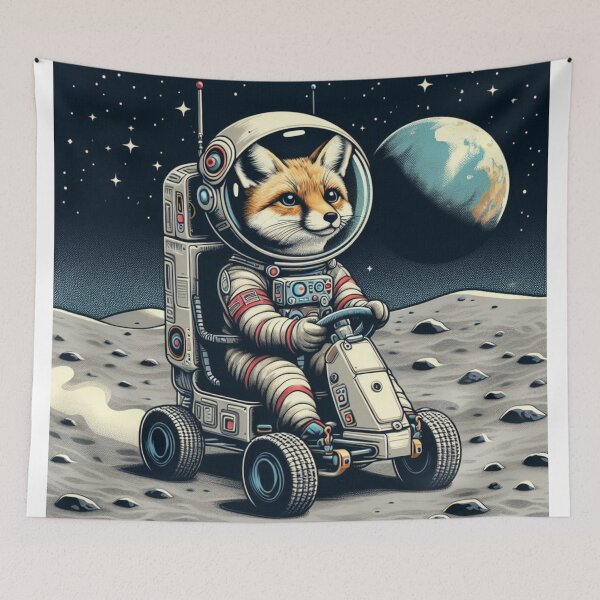 Item preview, Astronaut Fennec Fox – Lunar Rover Adventure designed and sold by Dogandesighn.