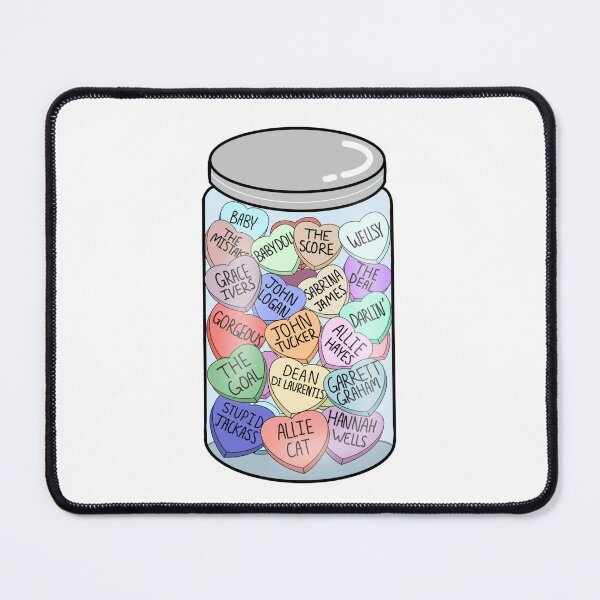 Item preview, Off campus candy hearts jar designed and sold by Artist Avenue.