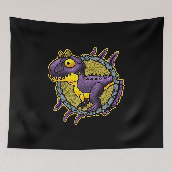Item preview, Chibi Carnotaurus #4 – Cute Pocket Dinosaur Cartoon Design designed and sold by Grimtech Workshop.