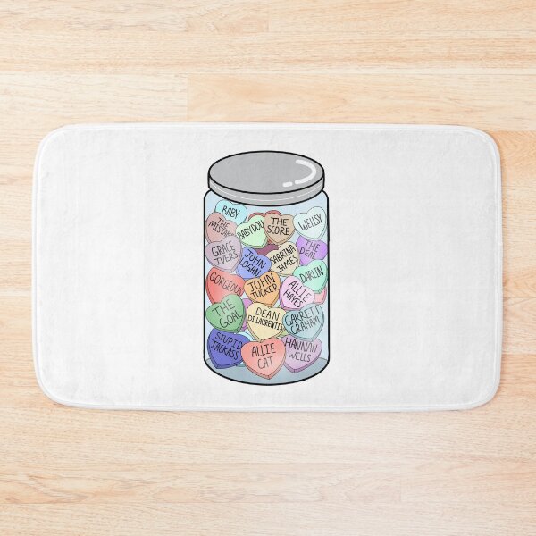 Item preview, Off campus candy hearts jar designed and sold by Artist Avenue.