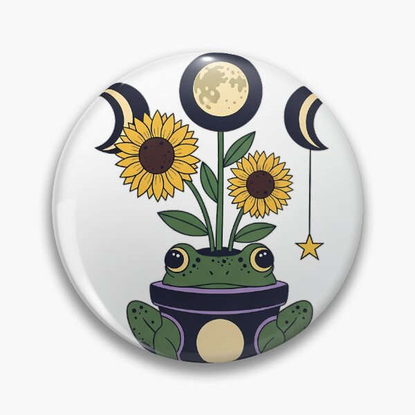 Item preview, Star Charm Frog Moon Phase Plant Pot Gift designed and sold by pumsquare.