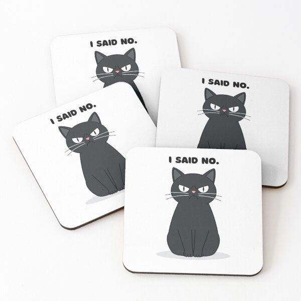 Item preview, I Said No Grumpy Black Cat designed and sold by Amp6599.