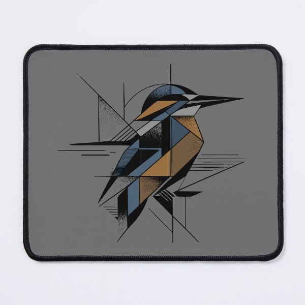 Item preview, Abstract Kingfisher Bird, Abstract Geometric Shape Feathers, Neutral Color Bird designed and sold by PrimitiveTees.