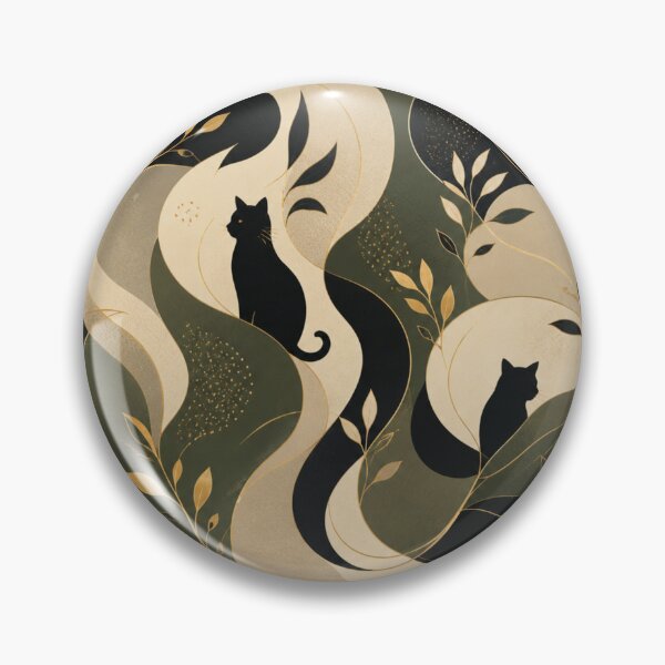 Item preview, Luxury Cat Pattern Scarf | Elegant Abstract Cat Silhouette Design | Minimalist Fashion Textile Print designed and sold by IconicDesignsXd.