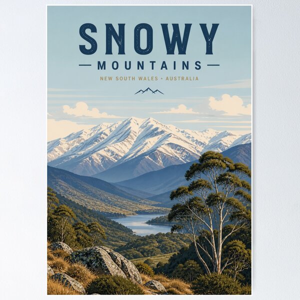 Item preview, Snowy Mountains NSW Australia  designed and sold by PamLeeDesign.