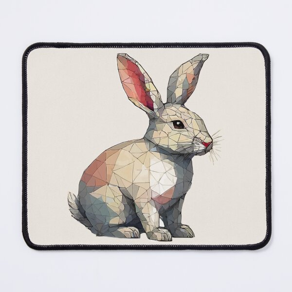 Item preview, Geometric Mosaic Rabbit – Modern Animal Art designed and sold by Tklezardesigns.