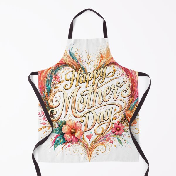 Artikelvorschau, Alles Gute zum Muttertag – Elegante goldene Schrift mit floralem Herzmotiv entworfen und verkauft von LoneStarArtworks.
