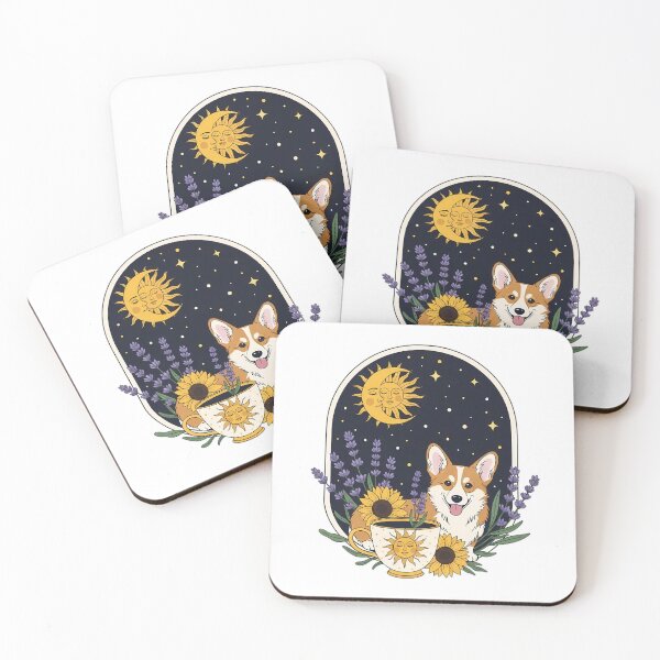 Item preview, Corgi Lavender Sprigs Sun and Moon Teacup Gift designed and sold by pumsquare.