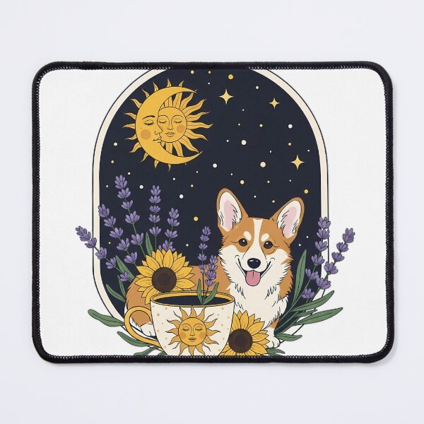 Item preview, Corgi Lavender Sprigs Sun and Moon Teacup Gift designed and sold by pumsquare.